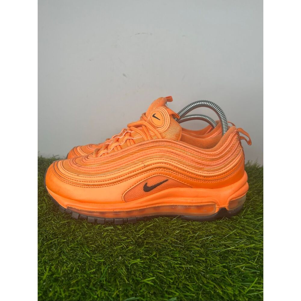 Nike Air Max 97 Atomic Orange Black Women's Size 7 Sneakers DM8338-800